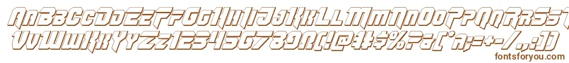 Шрифт Omegaforce3Dital12 – коричневые шрифты на белом фоне