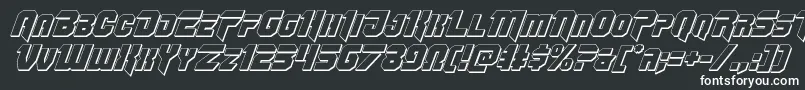 Шрифт Omegaforce3Dital12 – белые шрифты
