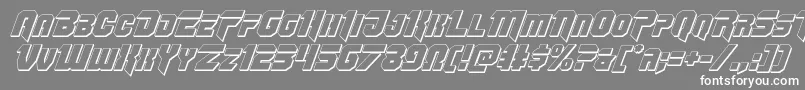 Omegaforce3Dital12 Font – White Fonts on Gray Background