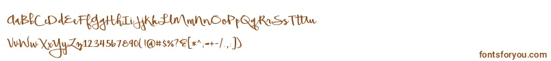 Шрифт BeautifulMess – коричневые шрифты на белом фоне