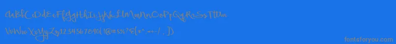 BeautifulMess-Schriftart – Graue Schriften auf blauem Hintergrund