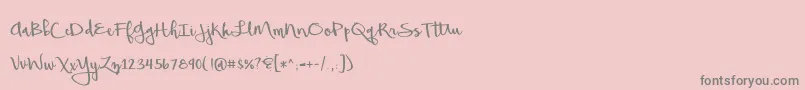 fuente BeautifulMess – Fuentes Grises Sobre Fondo Rosa
