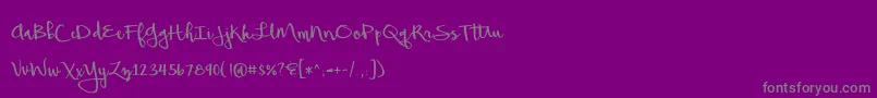 BeautifulMess Font – Gray Fonts on Purple Background