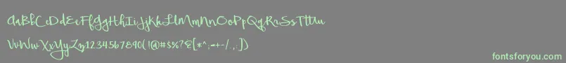 BeautifulMess-Schriftart – Grüne Schriften auf grauem Hintergrund