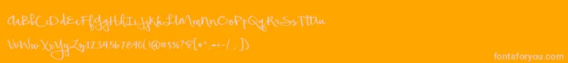 Шрифт BeautifulMess – розовые шрифты на оранжевом фоне