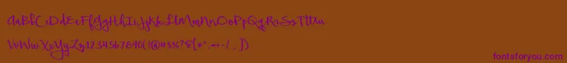 Шрифт BeautifulMess – фиолетовые шрифты на коричневом фоне