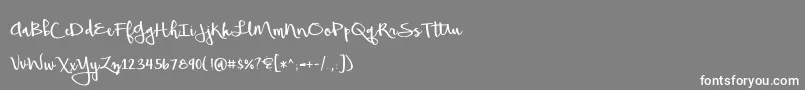 BeautifulMess Font – White Fonts on Gray Background