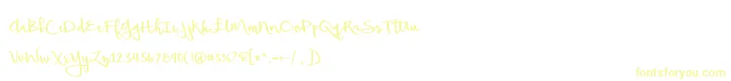 BeautifulMess-Schriftart – Gelbe Schriften