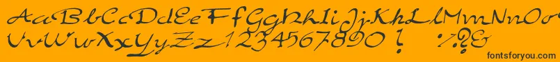 fuente ElegantHandScript – Fuentes Negras Sobre Fondo Naranja
