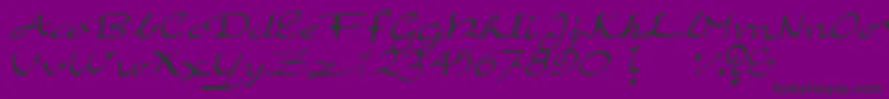 fuente ElegantHandScript – Fuentes Negras Sobre Fondo Morado