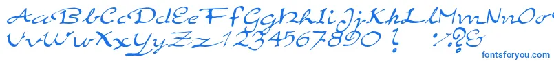 ElegantHandScript-fontti – siniset fontit valkoisella taustalla