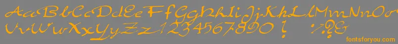 fuente ElegantHandScript – Fuentes Naranjas Sobre Fondo Gris