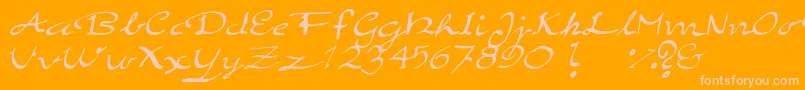 fuente ElegantHandScript – Fuentes Rosadas Sobre Fondo Naranja