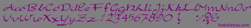ElegantHandScript-fontti – violetit fontit harmaalla taustalla