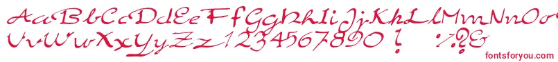 フォントElegantHandScript – 赤い文字