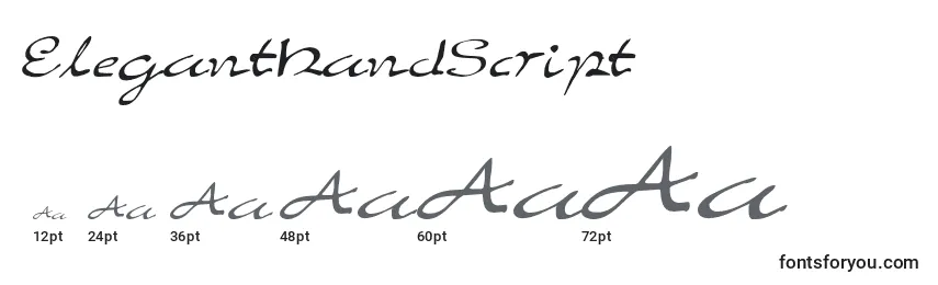 ElegantHandScript Font Sizes