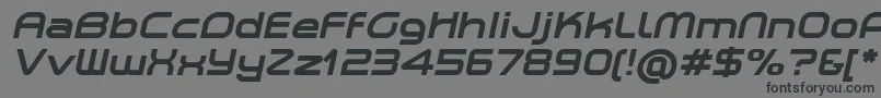 フォントPlanetiumXBoldItalicDemo – 黒い文字の灰色の背景