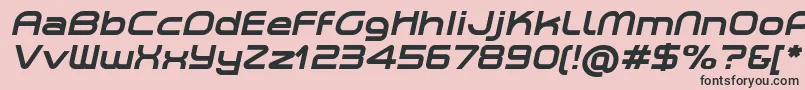 PlanetiumXBoldItalicDemo Font – Black Fonts on Pink Background