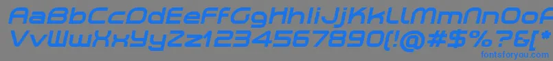 PlanetiumXBoldItalicDemo Font – Blue Fonts on Gray Background