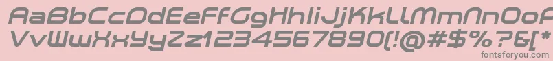 PlanetiumXBoldItalicDemo Font – Gray Fonts on Pink Background