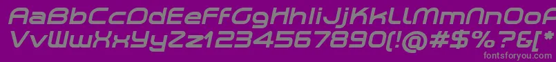 PlanetiumXBoldItalicDemo Font – Gray Fonts on Purple Background