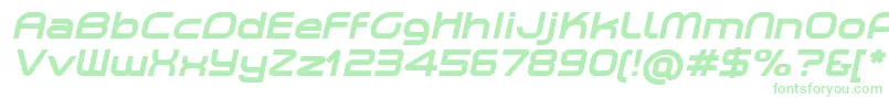 PlanetiumXBoldItalicDemo Font – Green Fonts on White Background