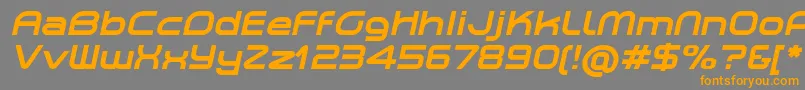 PlanetiumXBoldItalicDemo Font – Orange Fonts on Gray Background