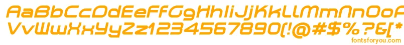 PlanetiumXBoldItalicDemo Font – Orange Fonts on White Background