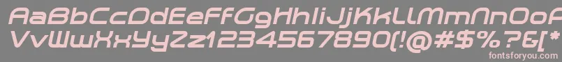 PlanetiumXBoldItalicDemo Font – Pink Fonts on Gray Background