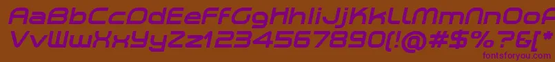 PlanetiumXBoldItalicDemo Font – Purple Fonts on Brown Background
