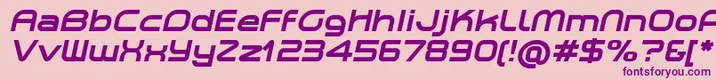PlanetiumXBoldItalicDemo Font – Purple Fonts on Pink Background