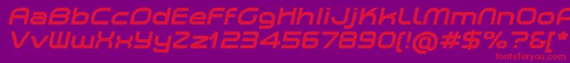 PlanetiumXBoldItalicDemo Font – Red Fonts on Purple Background