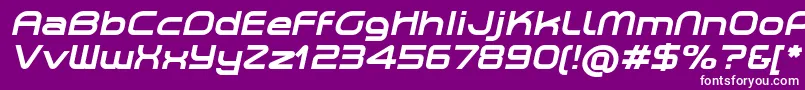 PlanetiumXBoldItalicDemo Font – White Fonts on Purple Background