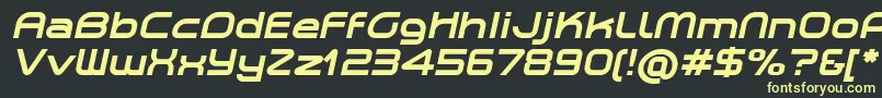 PlanetiumXBoldItalicDemo Font – Yellow Fonts on Black Background