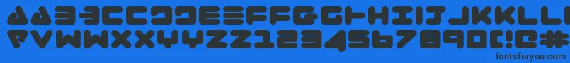 Zealote Font – Black Fonts on Blue Background