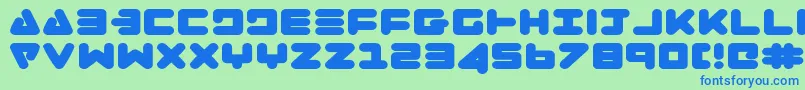 Шрифт Zealote – синие шрифты на зелёном фоне