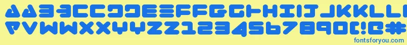 Zealote Font – Blue Fonts on Yellow Background