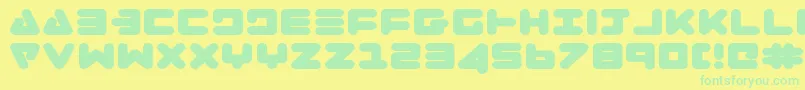 Zealote Font – Green Fonts on Yellow Background