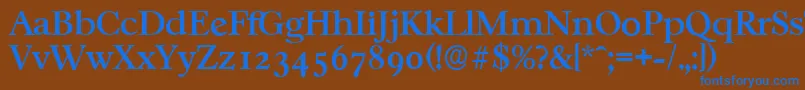 Lisätietoja CasablancaserialMediumRegular-fontista CasablancaserialMediumRegular-fontti – siniset fontit ruskealla taustalla