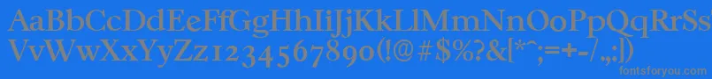 Шрифт CasablancaserialMediumRegular – серые шрифты на синем фоне