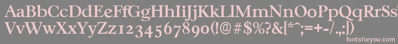 CasablancaserialMediumRegular-fontti – vaaleanpunaiset fontit harmaalla taustalla