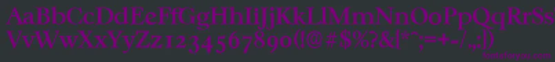 Шрифт CasablancaserialMediumRegular – фиолетовые шрифты на чёрном фоне
