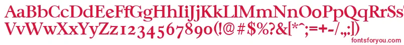 Czcionka CasablancaserialMediumRegular – czerwone czcionki na białym tle