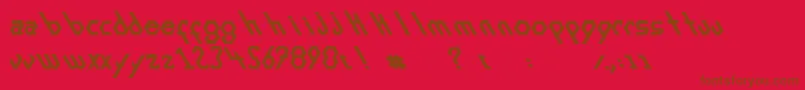 ExansBold Font – Brown Fonts on Red Background