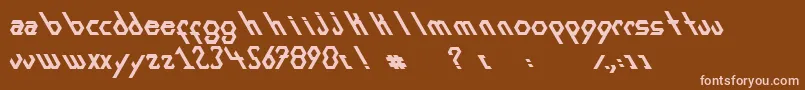 Шрифт ExansBold – розовые шрифты на коричневом фоне