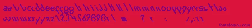 ExansBold Font – Purple Fonts on Red Background