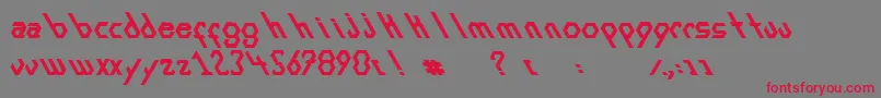 ExansBold Font – Red Fonts on Gray Background