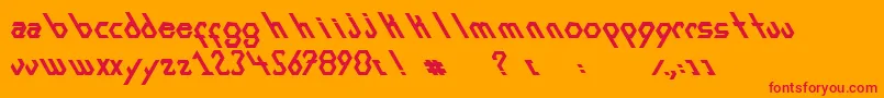 ExansBold Font – Red Fonts on Orange Background