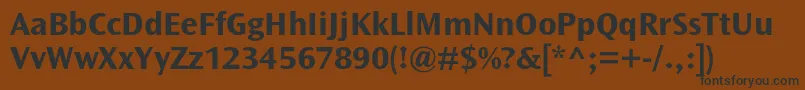 OceansansstdBoldsemiext Font – Black Fonts on Brown Background