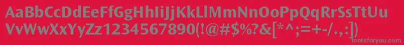 OceansansstdBoldsemiext Font – Gray Fonts on Red Background